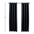 Blackout Window Curtains for Thermal Insulated Room (Set of 2, W132cm x D243cm, Black)