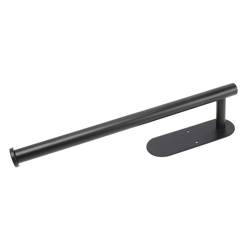 Self Adhesive or Drilling Paper Towel Holder Wall Mount (Black)