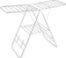 Foldable Clothes Drying Rack with Adjustable Wings Stainless Steel White and Silver