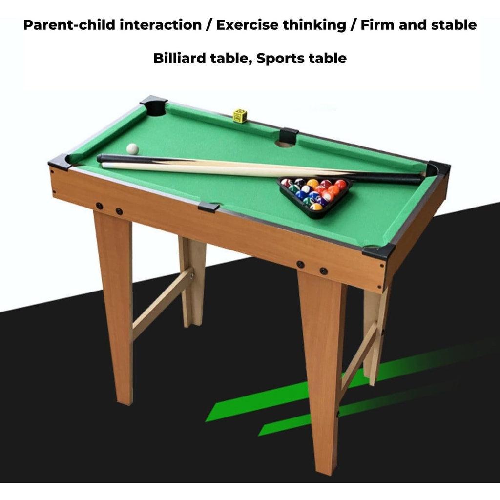 69cm Mini Pool Game Table with 2 Sticks (Wooden and Green)