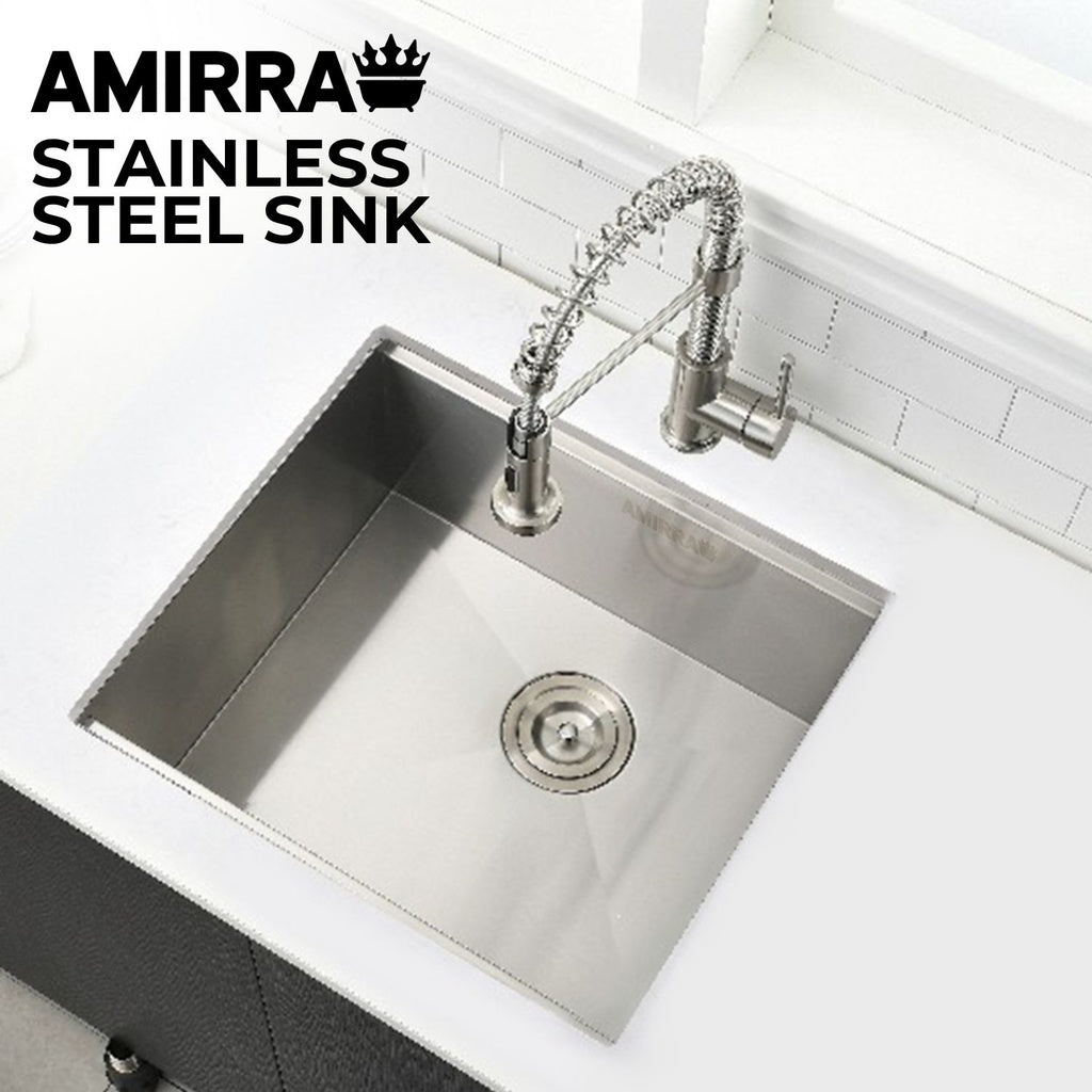 Kitchen Stainless Steel Sink 440mm x 440mm (Silver) AMR-KS-100-LH