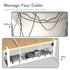 Retractable Cable Management Tray - No Drilling Type (White)