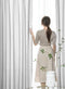 Natural Linen Blended Curtains (Set of 2, W132cm x D274cm, Light Grey)