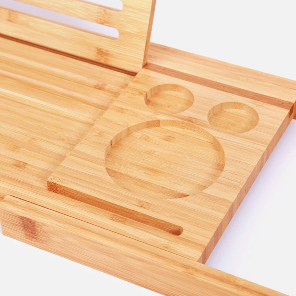 Expandable Bamboo Bathup Caddy Trays