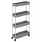 4-Tier Storage Cart on Wheels Gray