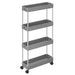 4-Tier Storage Cart on Wheels Gray