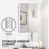 Bathroom Vanity Mirror with Single Door Storage Cabinet (White)
