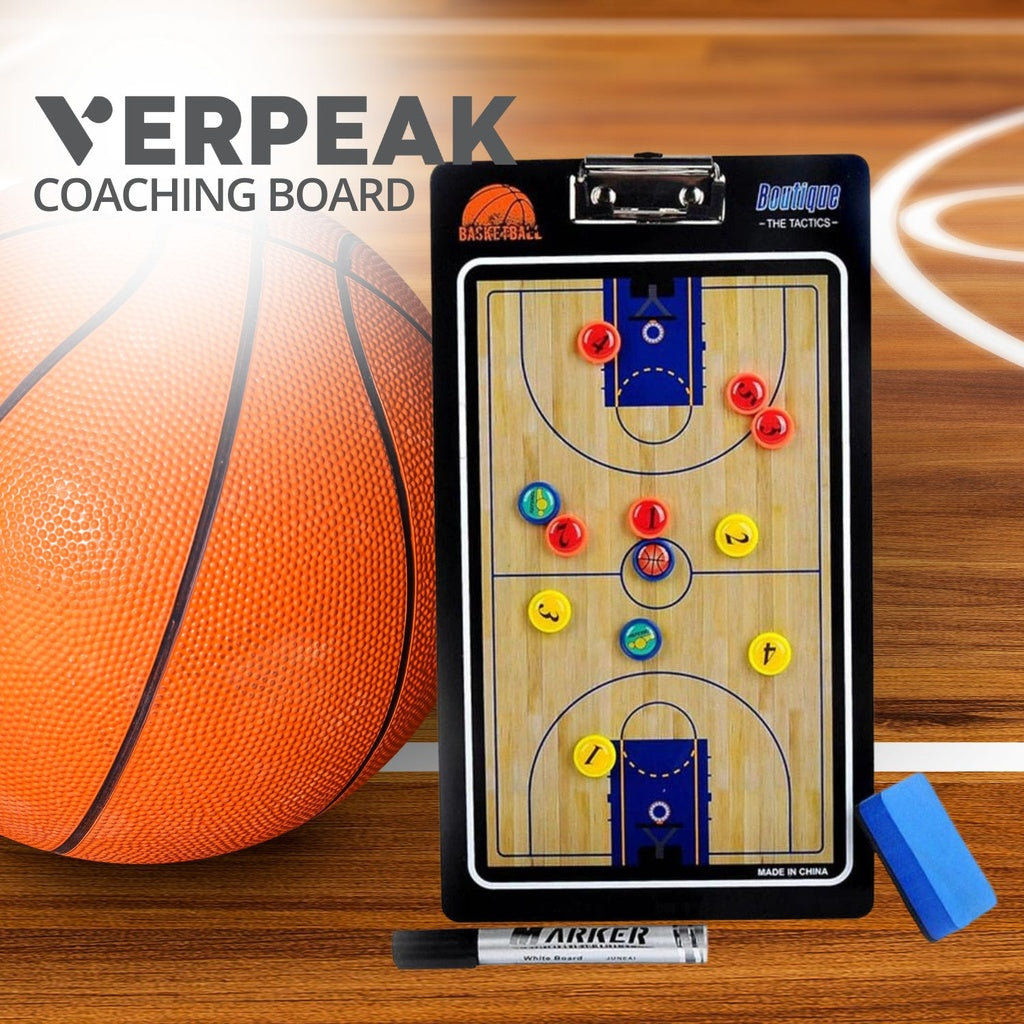 Foldable Basketball Coaching Board with Magnetic Number Pieces & Marker Pen (Black) VP-CB-100-YN