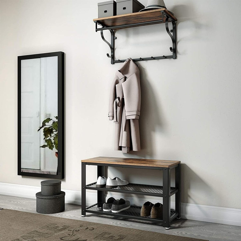 Wall-Mounted Coat Rack with 5 Hooks