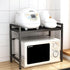 Microwave Oven Rack 2 Tier Adjustable Length and Height