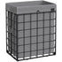 Laundry Hamper 90L Metal Wire Frame Black and Gray LCB190G01