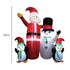 1.8m Santa Snowman and Penguin Greeting Christmas Inflatable with LED