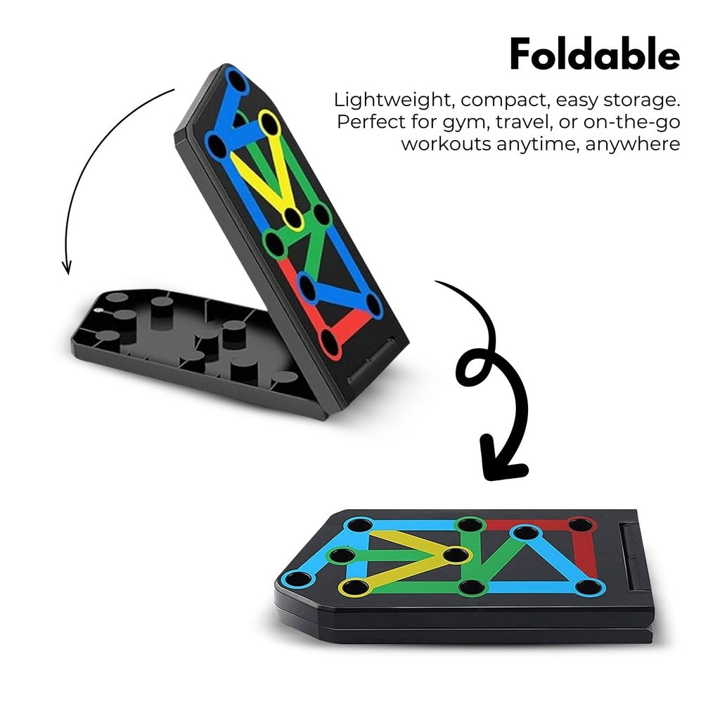 13 in 1 Foldable Push Up Board (Black)