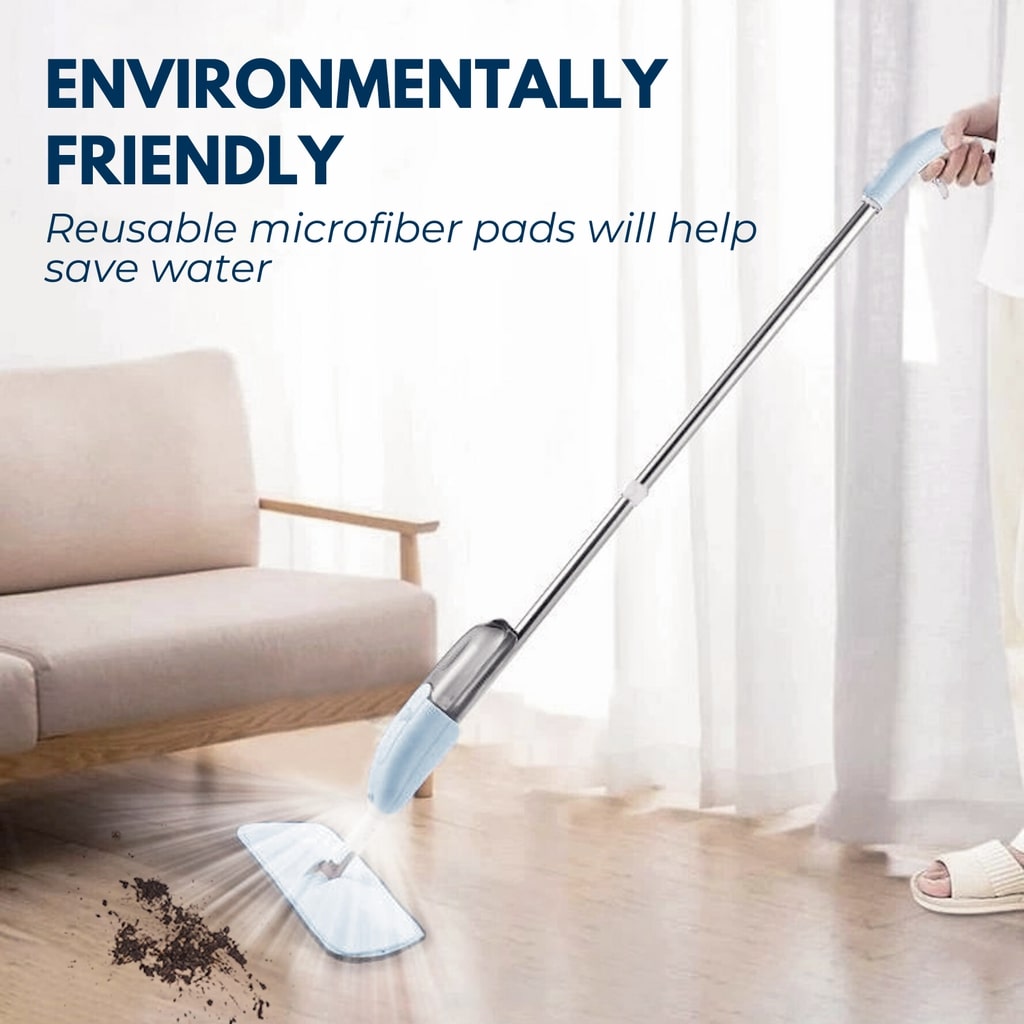 Micro-fibre Spray Mop Set With 1 Pad (White)