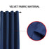 Blackout Window Curtains for Thermal Insulated Room (Set of 2, W132cm x D160cm, Dark Blue)