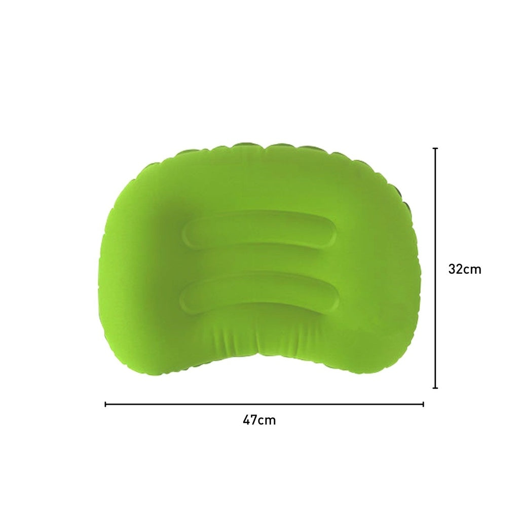 Inflatable Camping Travel Pillow - Green