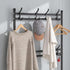 Clothes Rack with Shoe Rack Shelves (Black)