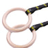 Wooden Gymnastic Rings with Adjustable Numbered Straps (Wooden)