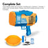 132 Holes Rechargeable Bubbles Machine Gun for Kids (Orange and Blue) GO-BMG-103-KBT