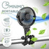 5000mAh Rechargeable Clip Fan with Flexible Tripod (Black)