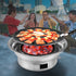 Multifunctional Camping Charcoal BBQ Grill Stove (Silver)