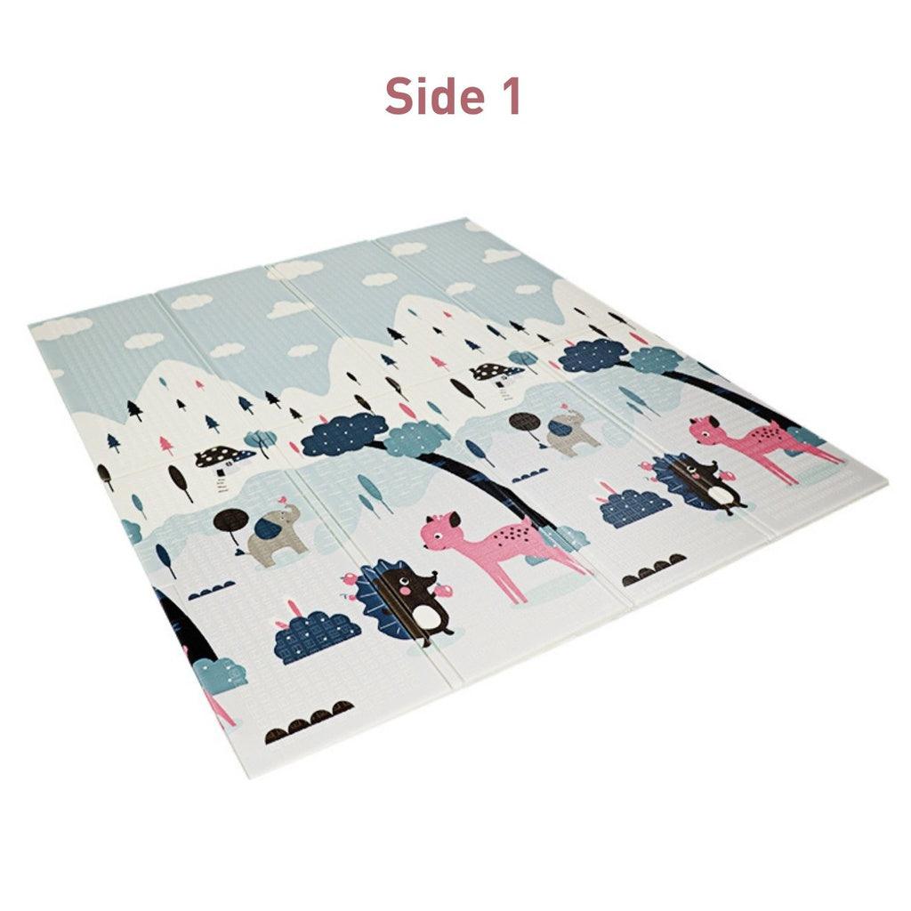 Baby XPE Foam Reversible Playmat 200x180x1cm (Dear Hedgehog & Cars)