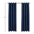 Blackout Window Curtains for Thermal Insulated Room (Set of 2, W132cm x D160cm, Dark Blue)