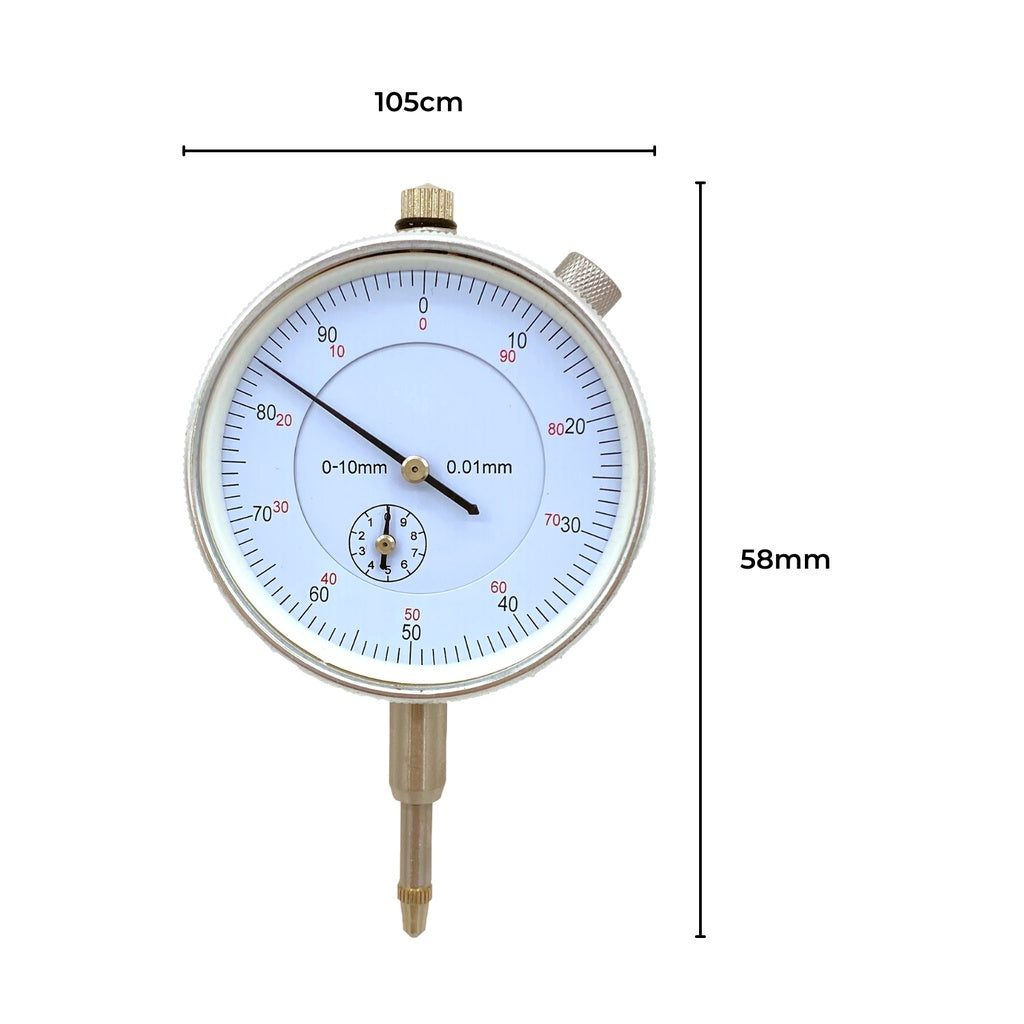 Magnetic Base Dial Indicator Gauge 0-10mm 60kg with 22 Indicator Point Set