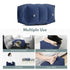 Inflatable Travel Foot Rest Pillow with Adjustable Three Layers Height (Navy Blue)