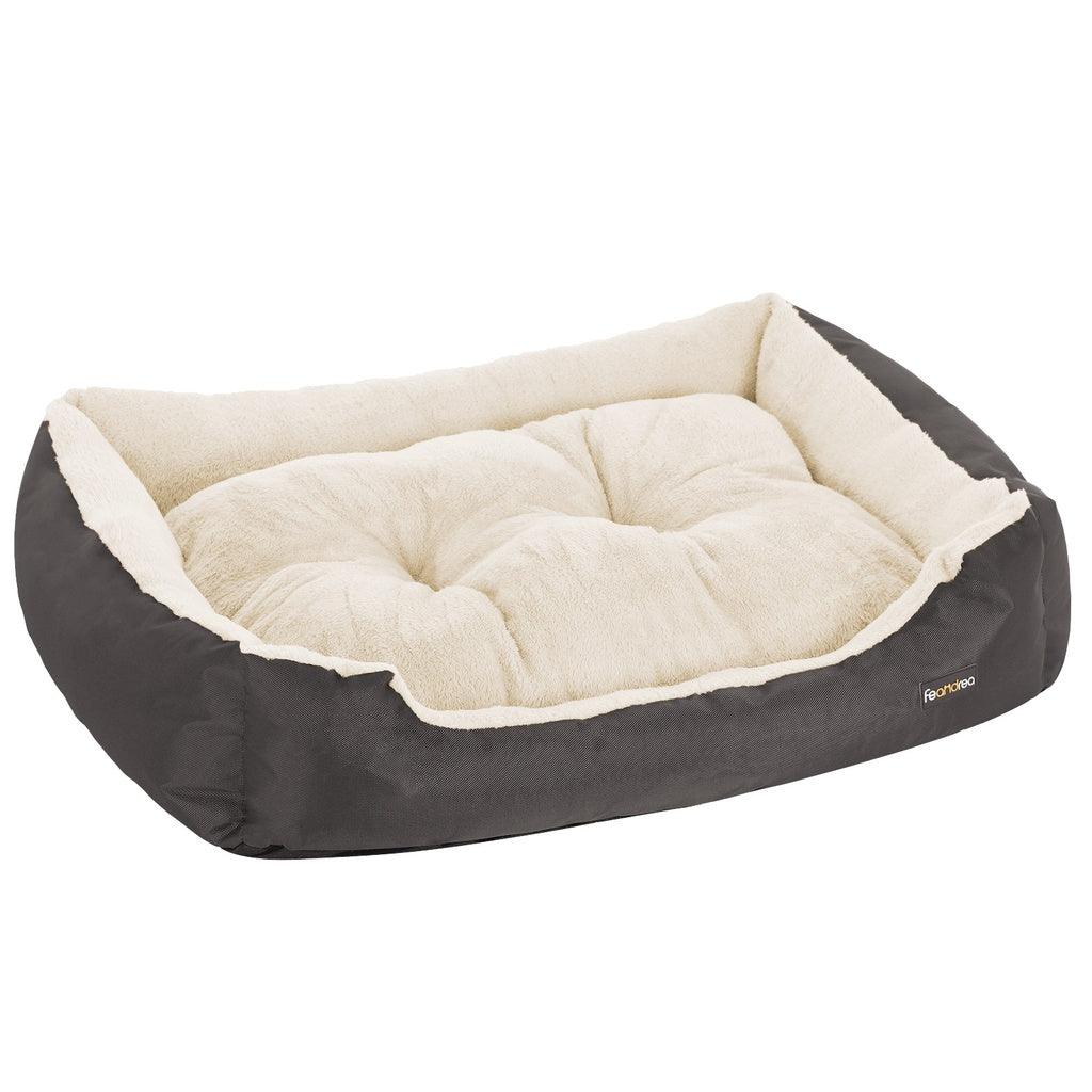 70cm Dog Bed Reversible Cushion Dark Grey