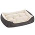 70cm Dog Bed Reversible Cushion Dark Grey