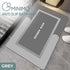 Anti-Slip Bath Mat Diatom Rectangle 80*50cm Grey