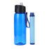 Water Filter Straw with Bottle 550ML, Ultralight and Durable, Long-Lasting Up to 1500L Water, Easy Carry