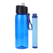 Water Filter Straw with Bottle 550ML, Ultralight and Durable, Long-Lasting Up to 1500L Water, Easy Carry