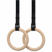 Wooden Gymnastic Rings with Adjustable Straps Heavy Duty Exercise Gym Rings (Wooden)