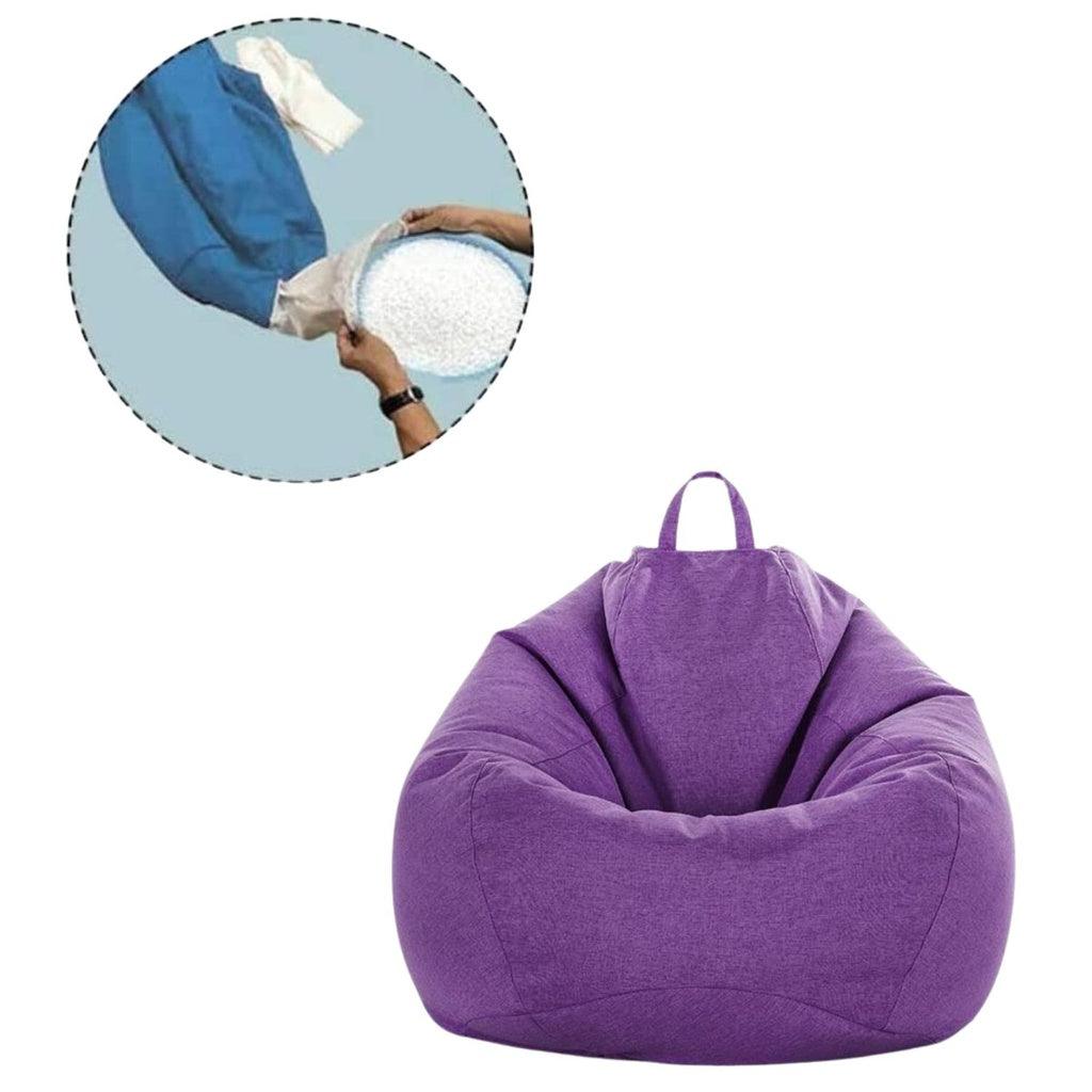 Bean Bag Chair Cover Without Bean Filling 100x120cm (Purple)