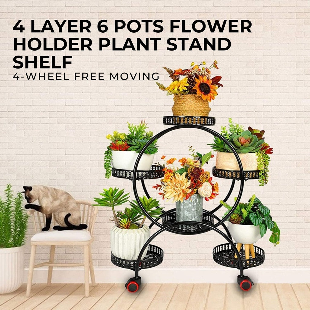 Indoor Outdoor Flower Holder Stand Shelf Display Multiple Flower Pot