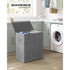 Linenette Fabric Laundry Hamper 142L Grey LCB02G
