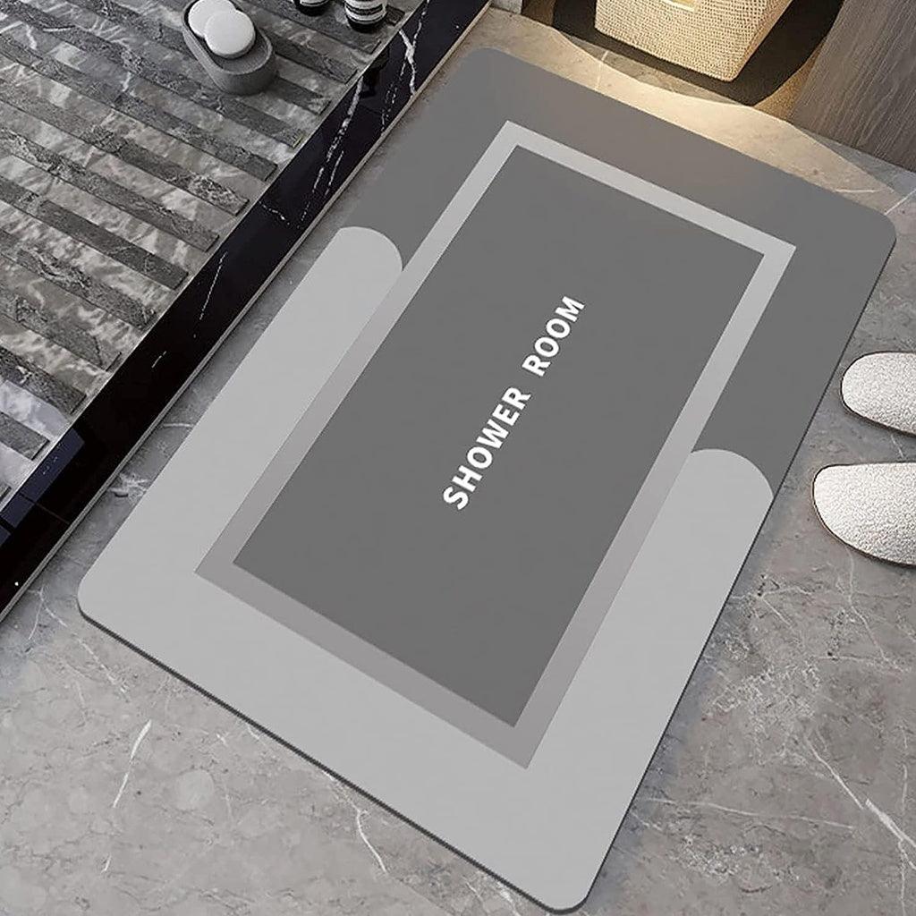 Anti-Slip Bath Mat Diatom Rectangle 80*50cm Grey