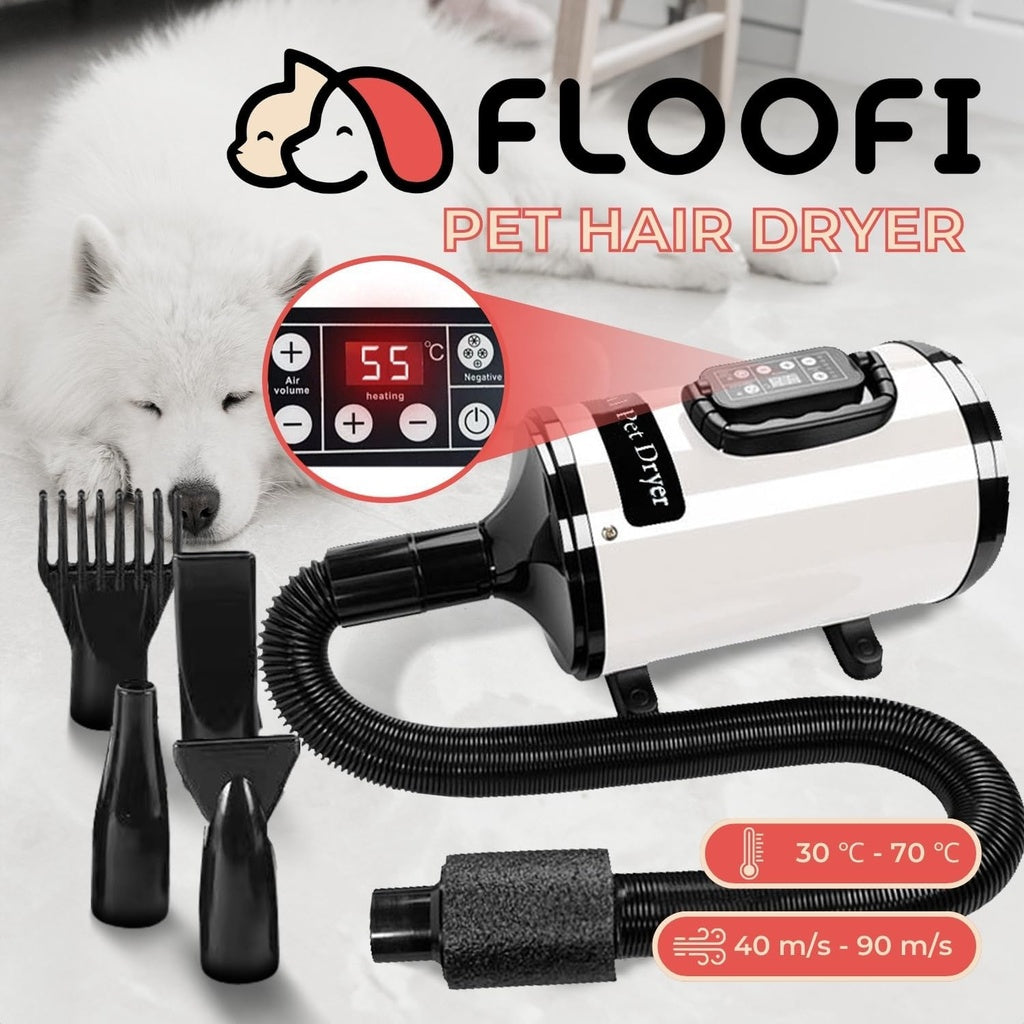 Pet Hair Dryer LCD White