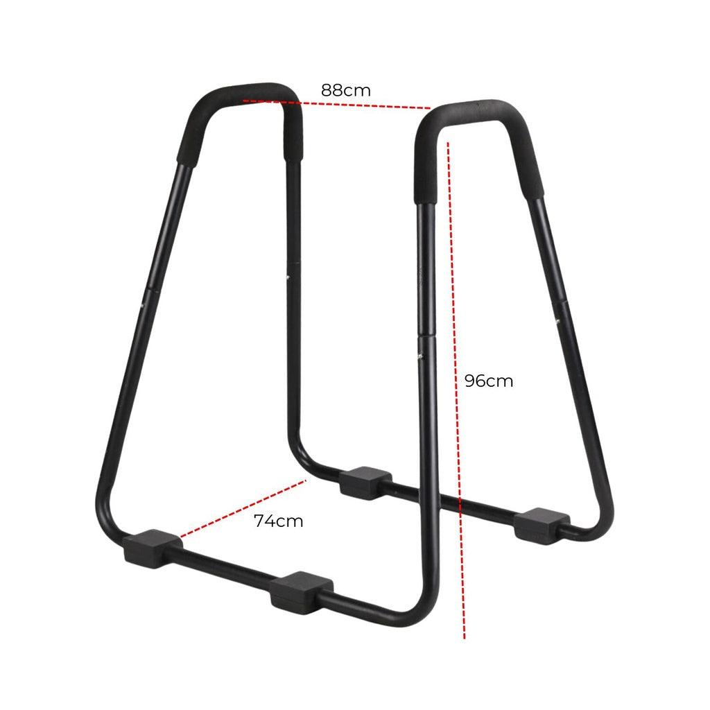 All-in-One Parallel Bars with Dip Station Black