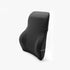 Memory Foam Lumbar Support Pillow with Adjustable Dual Strap (Black)