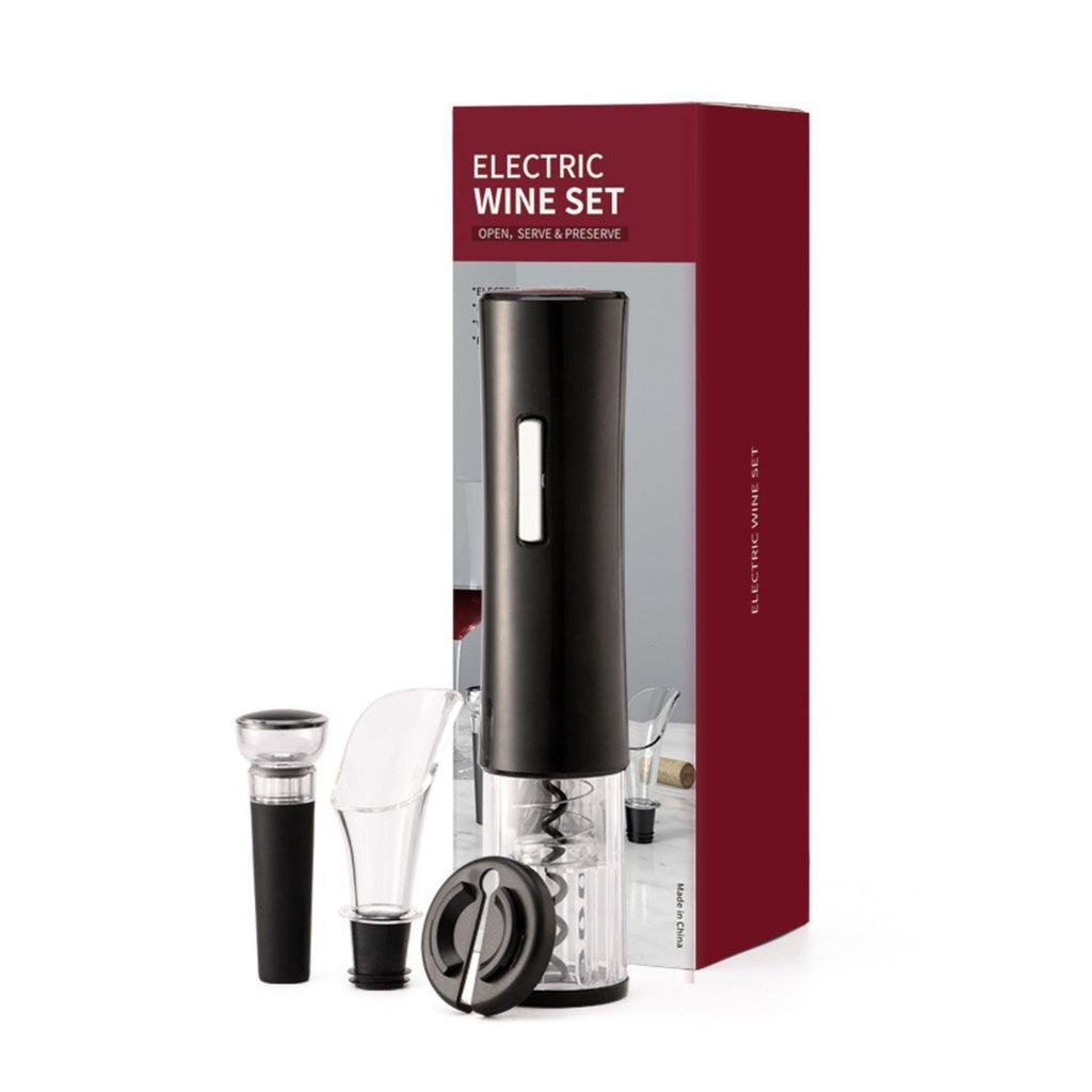 4-in-1 Electric Wine Bottle Opener Battery Operated (Black)