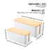 set of Two Cable Management Box with Bamboo Lid (White)