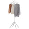 1-Tier Clothes Drying Rack for 27 Pieces of Clothes with 3 Rotatable Arms White and Silver