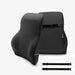 Memory Foam Lumbar Support Pillow with Adjustable Dual Strap (Black)