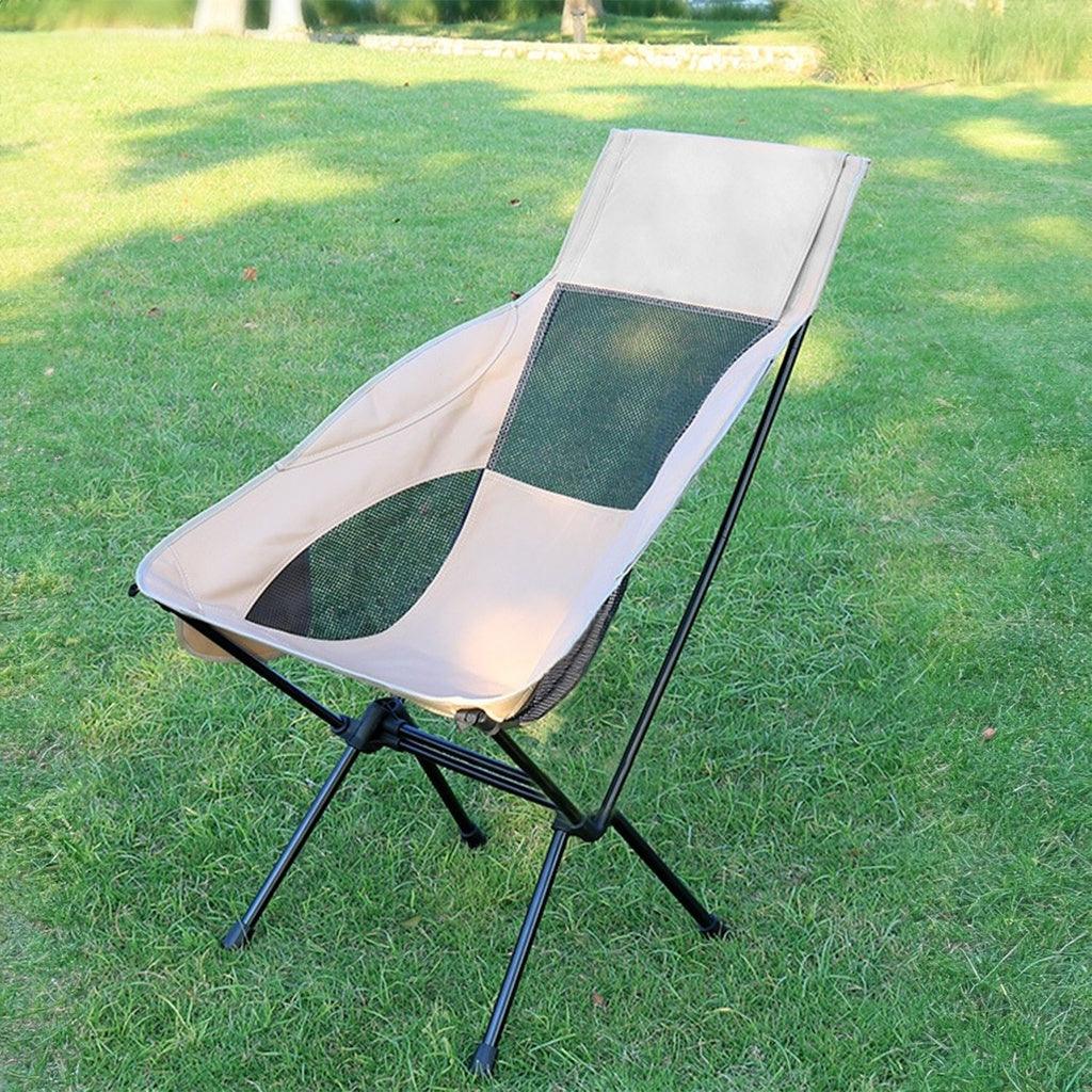 Camping Folding Chair with Storage Bag (Beige)