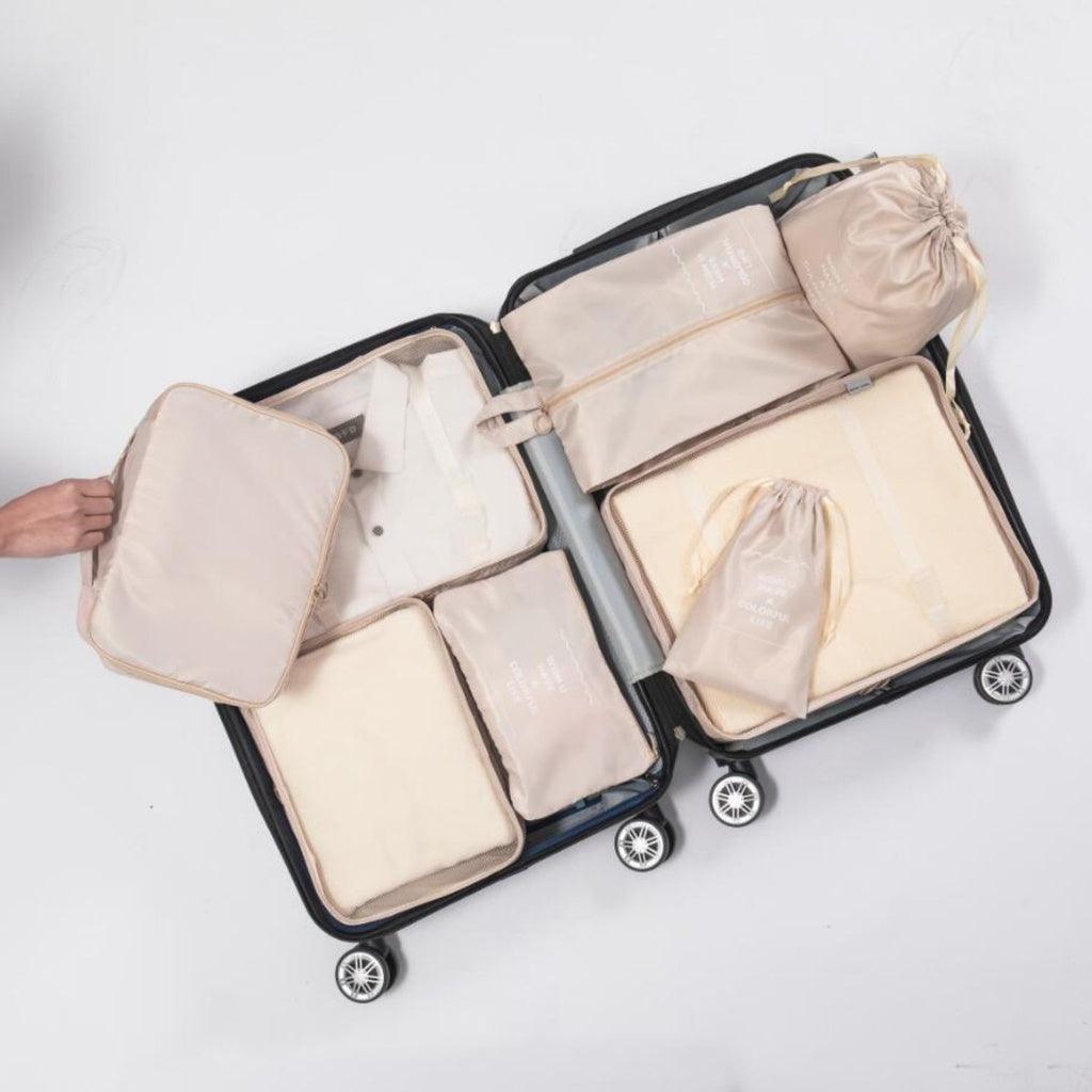 8 Set Travel Packing Cubes (Beige) GO-PC-101-DX