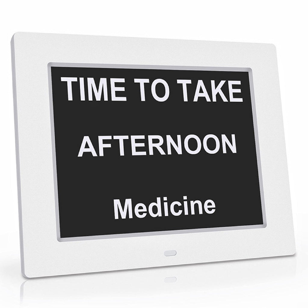 Day Date Calendar Clock Dementia Clock Digital Alarm Clock with Large LCD Screen (White)