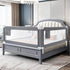 98CM Height Adjustable Folding Kids Safety Queen Size Bed Rail Set (1pcs 150X98CM + 2pcs 200X98CM, Grey) GO-SBR-103-JL